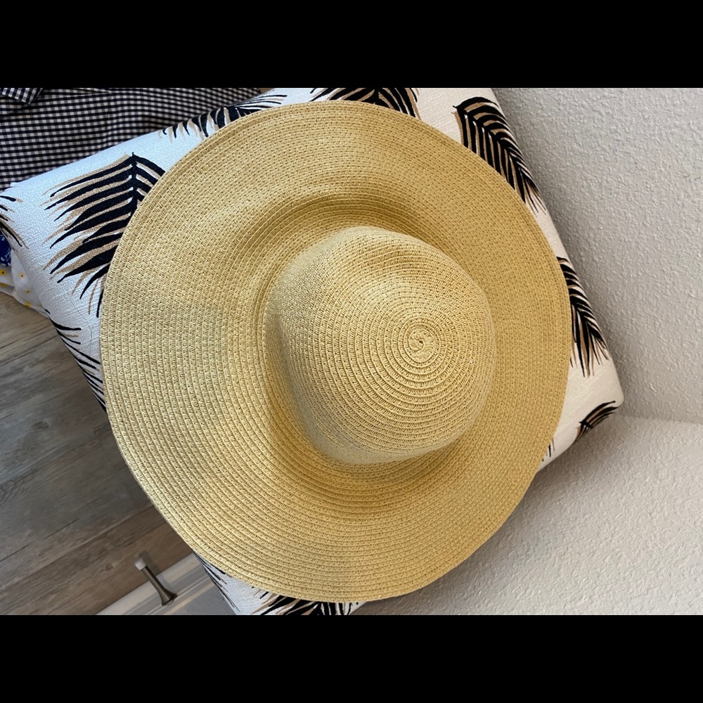 JCrew straw wide brim sun hat
